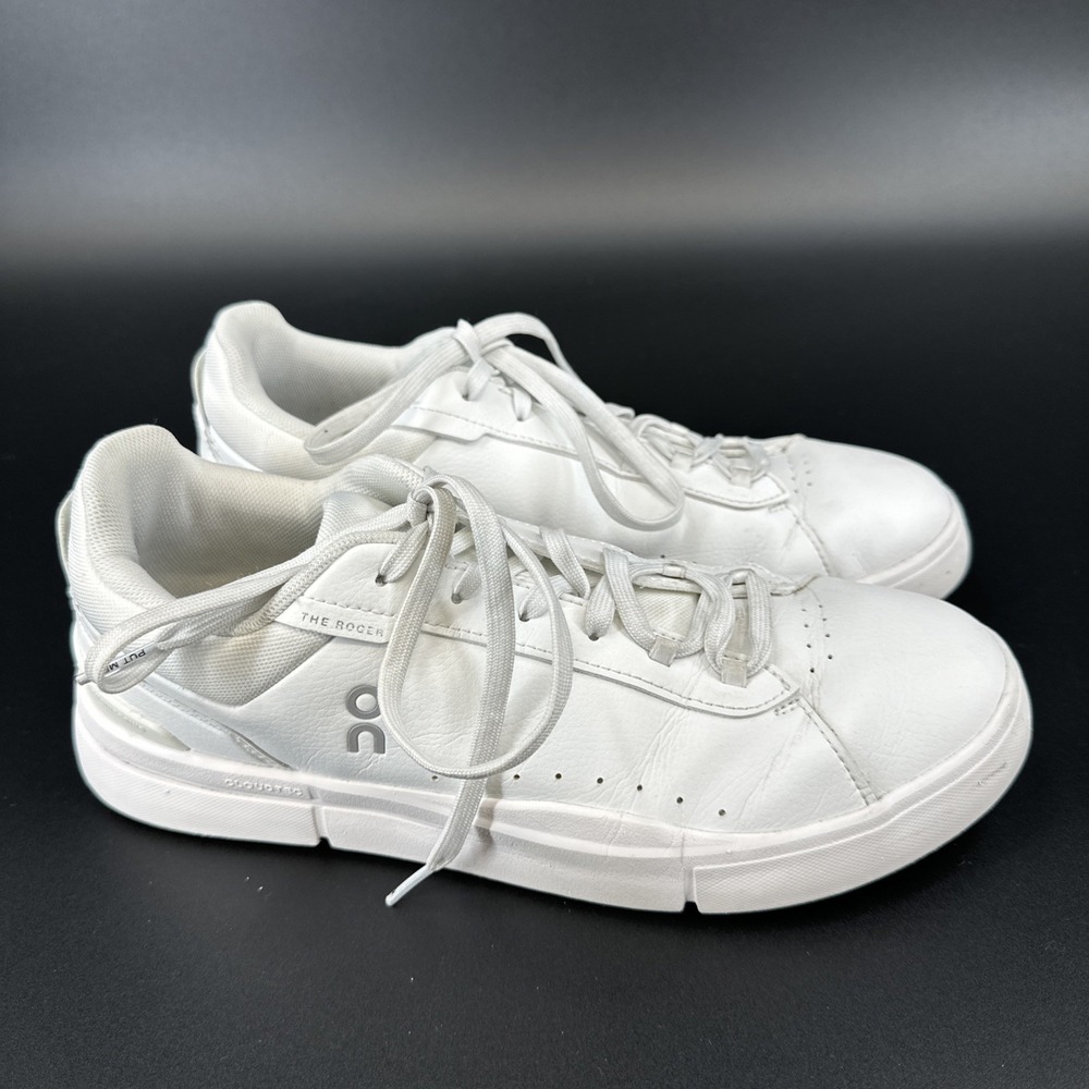 On Cloud Rogers White Leather Athletic Sneakers
